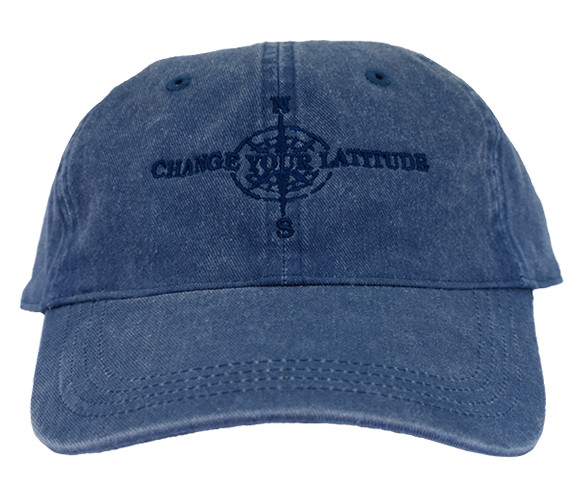 Blue Embroidered Logo Cap